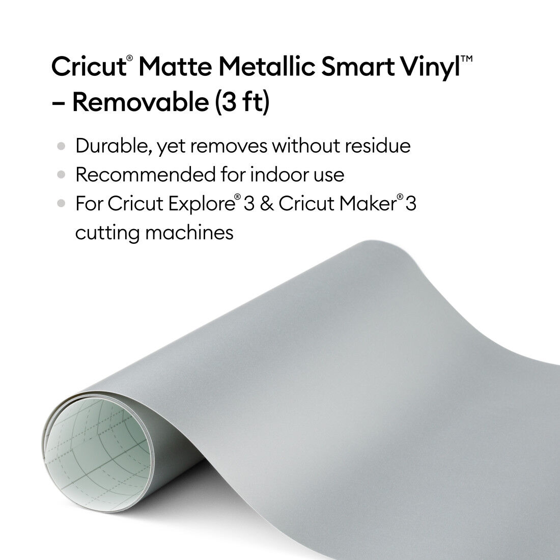 Matte Metallic Smart Vinyl™ – Removable (3 ft)
