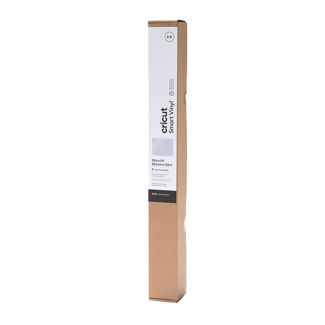 Smart Vinyl Matte Metallic - Permanent, Silver 5 ft