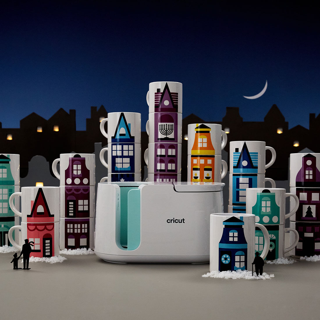 Stackable Ceramic Mug Blank, White - 10 oz/300 ml (4 ct)