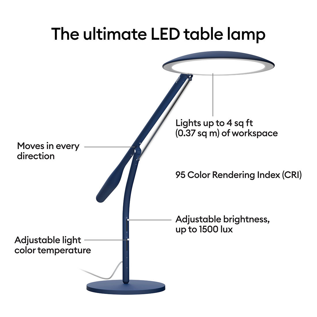 Cricut Bright™ 360, Ultimate LED Table Lamp - Indigo