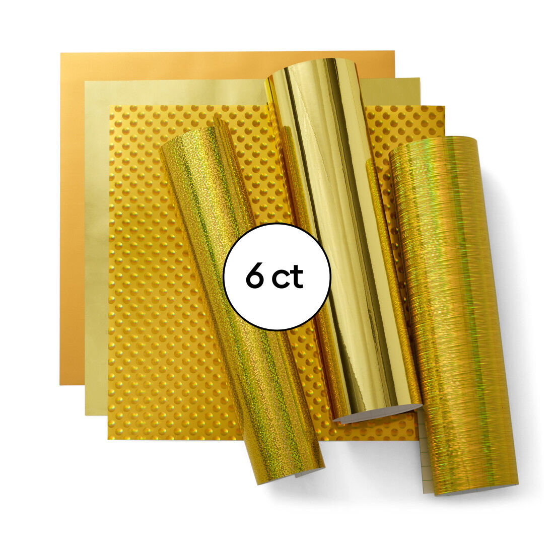 Holographic Vinyl, Gold Sampler - Permanent (6 ct)