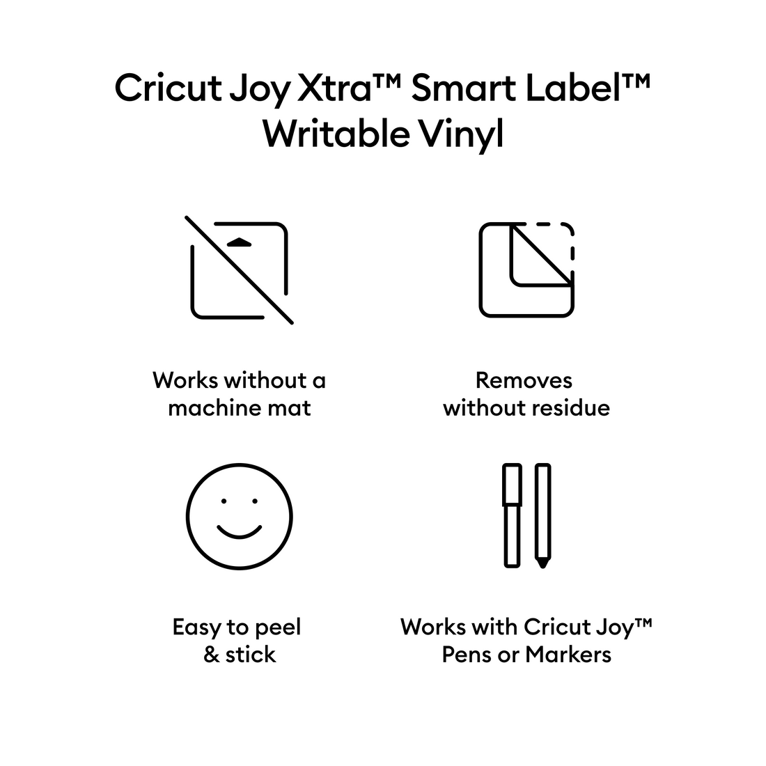 Cricut Joy Xtra™ Smart Vinyl™ Writable Vinyl – Removable (3 ct)