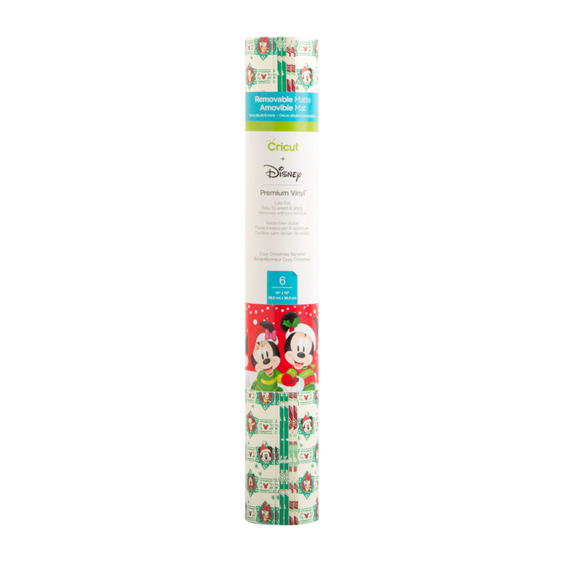 Premium Vinyl™ Patterned Sampler, Mickey and Friends Cozy Christmas - Removable