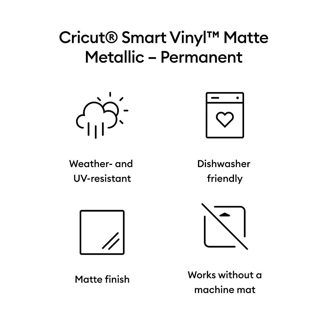 Smart Vinyl Matte Metallic - Permanent, Champagne 5 ft