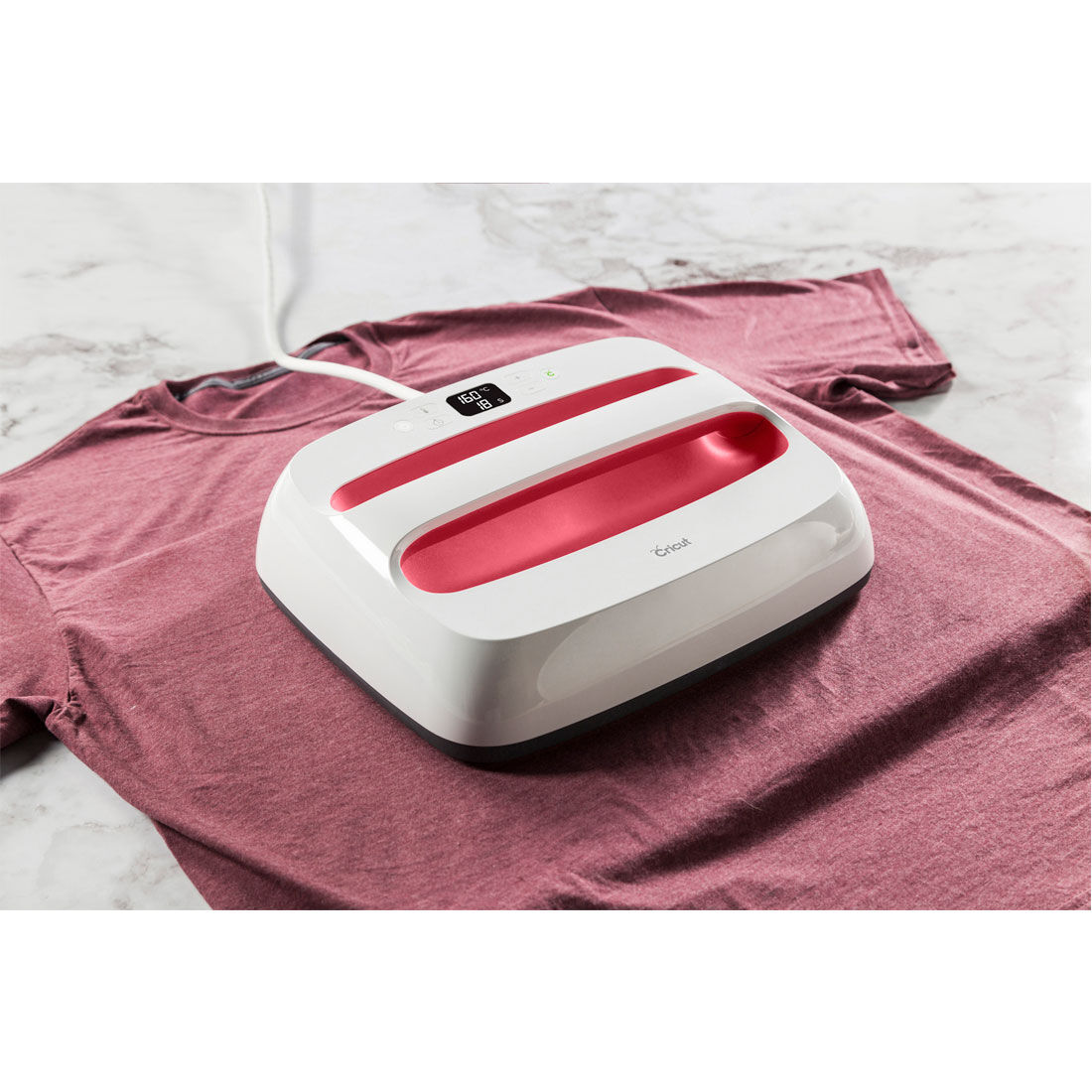 Cricut EasyPress™ 2, Raspberry  - 12" x 10" + Essentials Iron -On Bundle