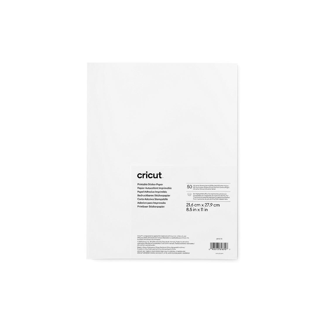 Printable Sticker Paper - US Letter (50 ct)
