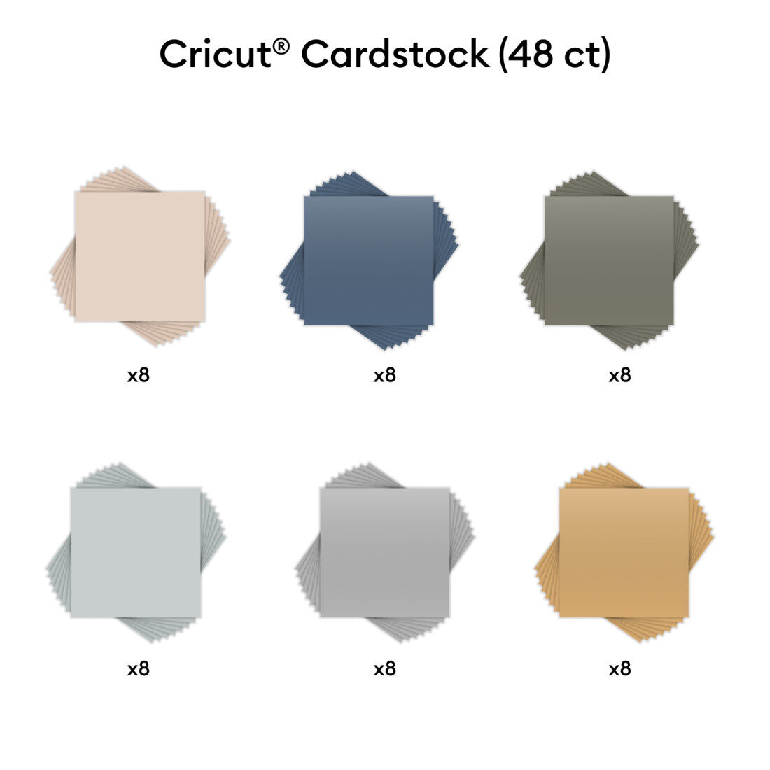 Cardstock Sampler, Natural Neutrals - 12 in x 12 in (48 ct)