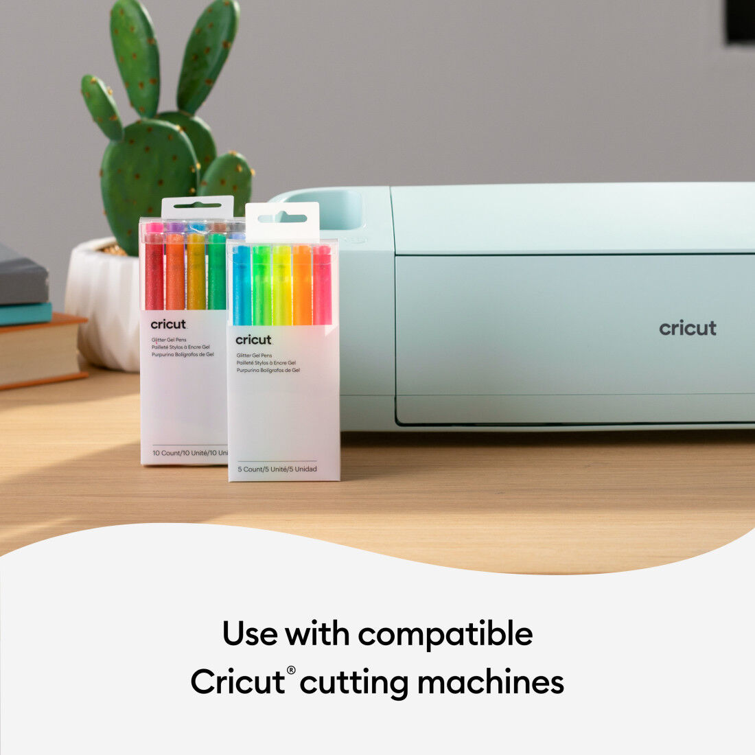 Glitter Gel Pens 0.8 mm, Neon (5 ct)