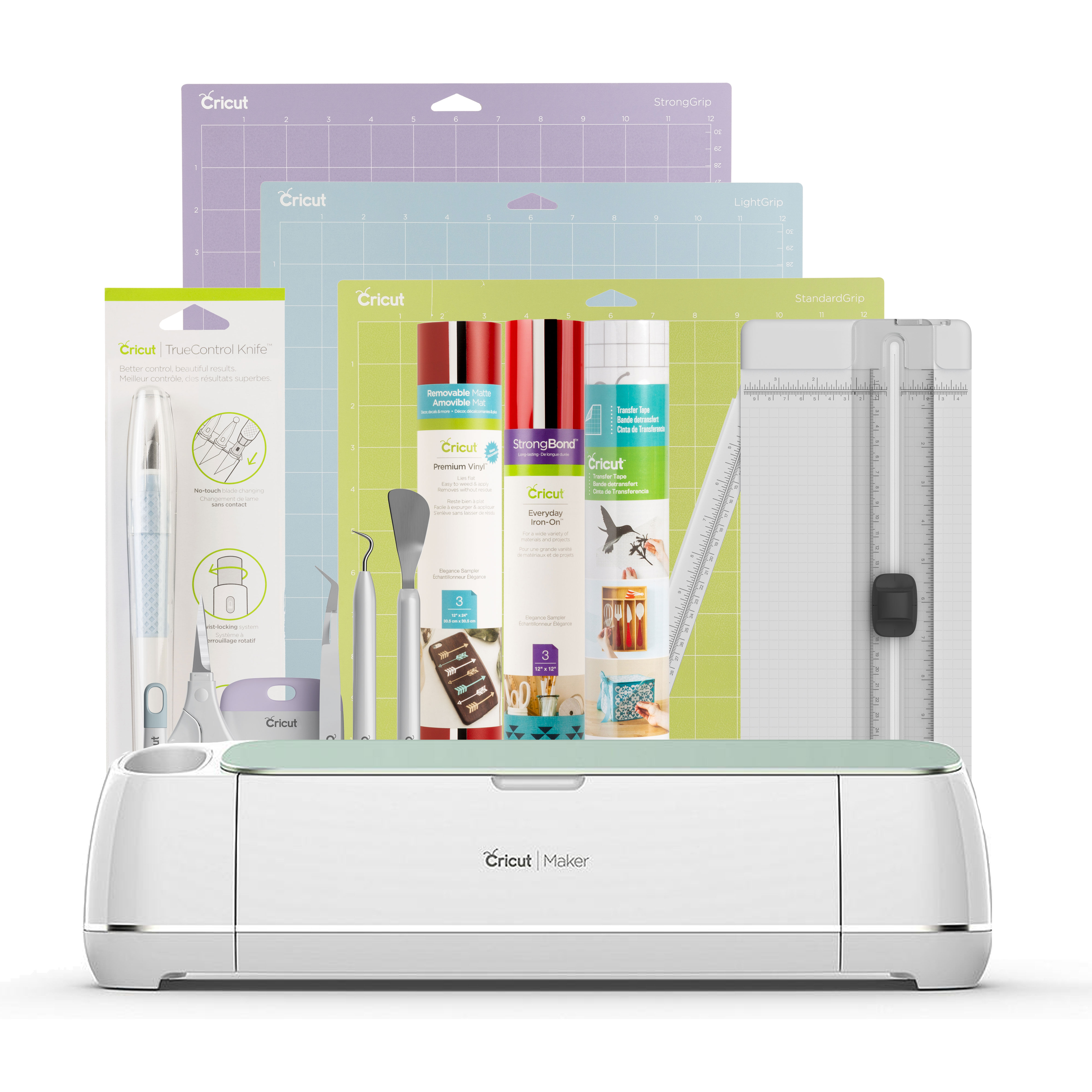 Certified Refurbished Cricut Maker + Essentials Bundle + Cricut Access™ Subscription, Mint