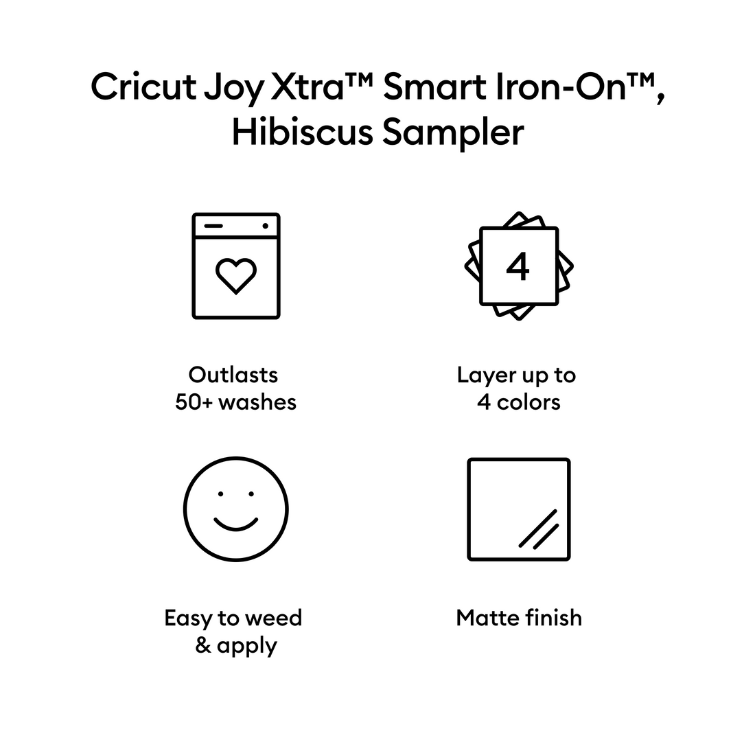 Cricut Joy Xtra™ Smart Iron-On™ Sampler, Hibiscus (3 ct)