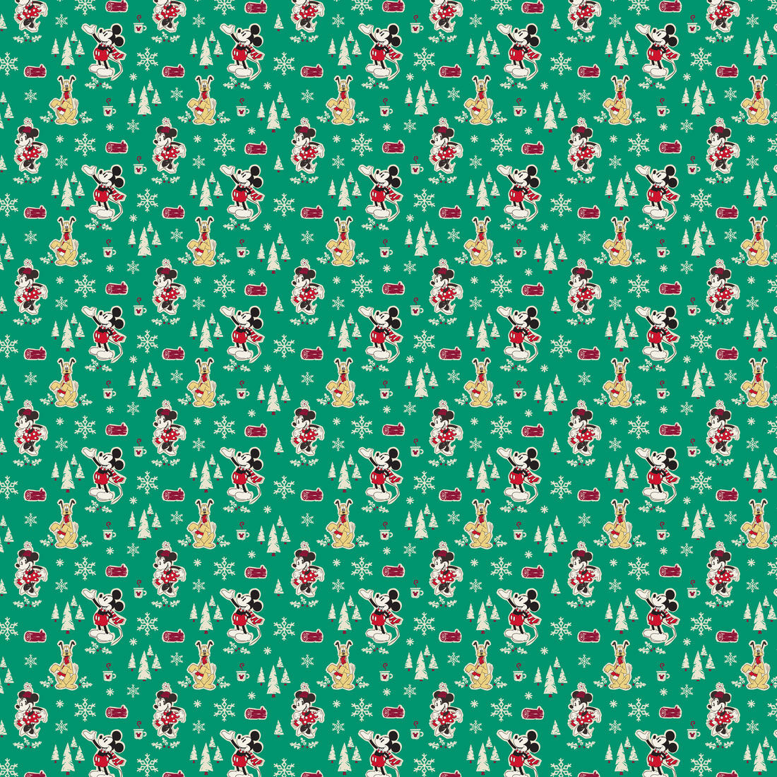 Premium Vinyl™ Patterned Sampler, Mickey and Friends Cozy Christmas - Removable