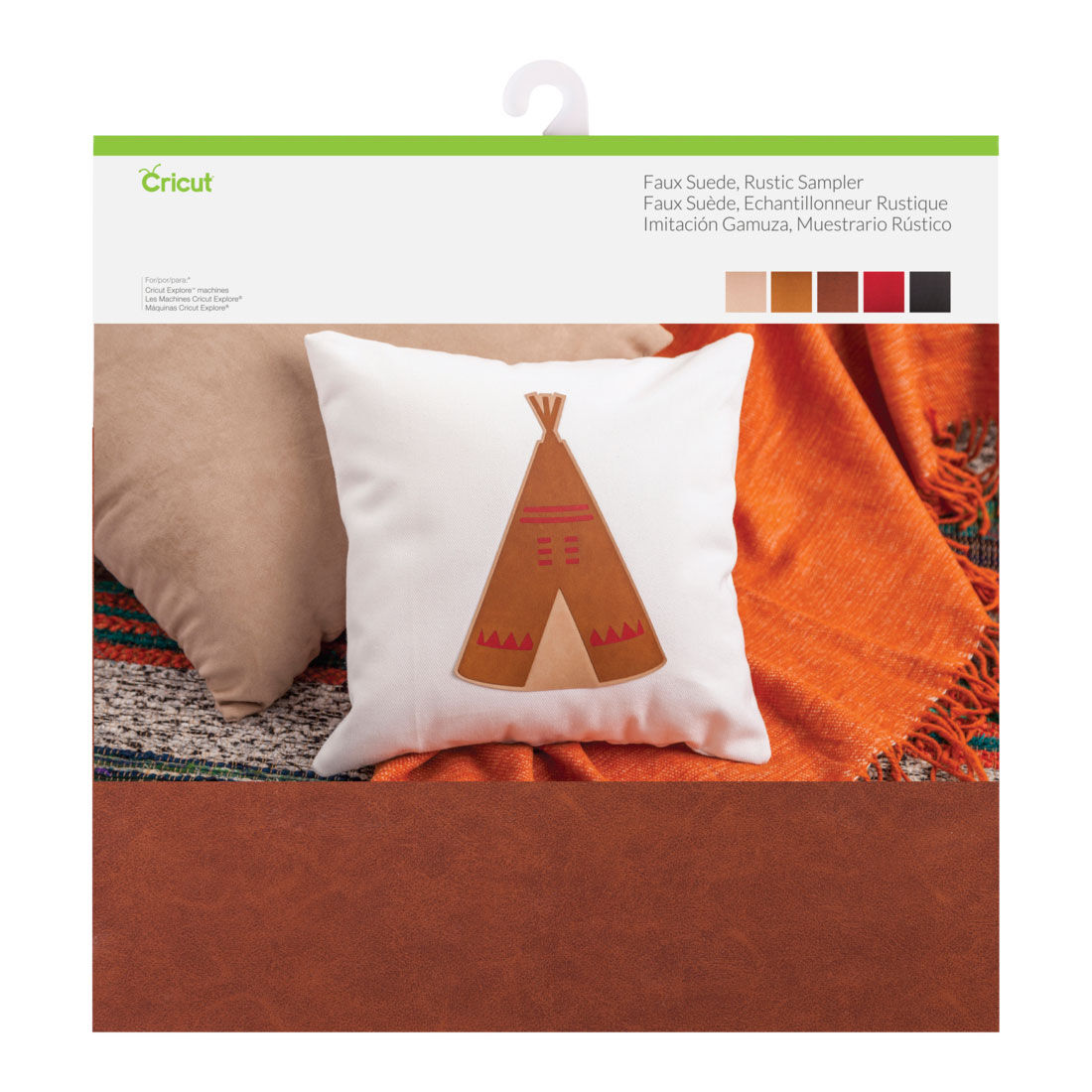 Faux Suede Sampler, Rustic - 12" x 12"