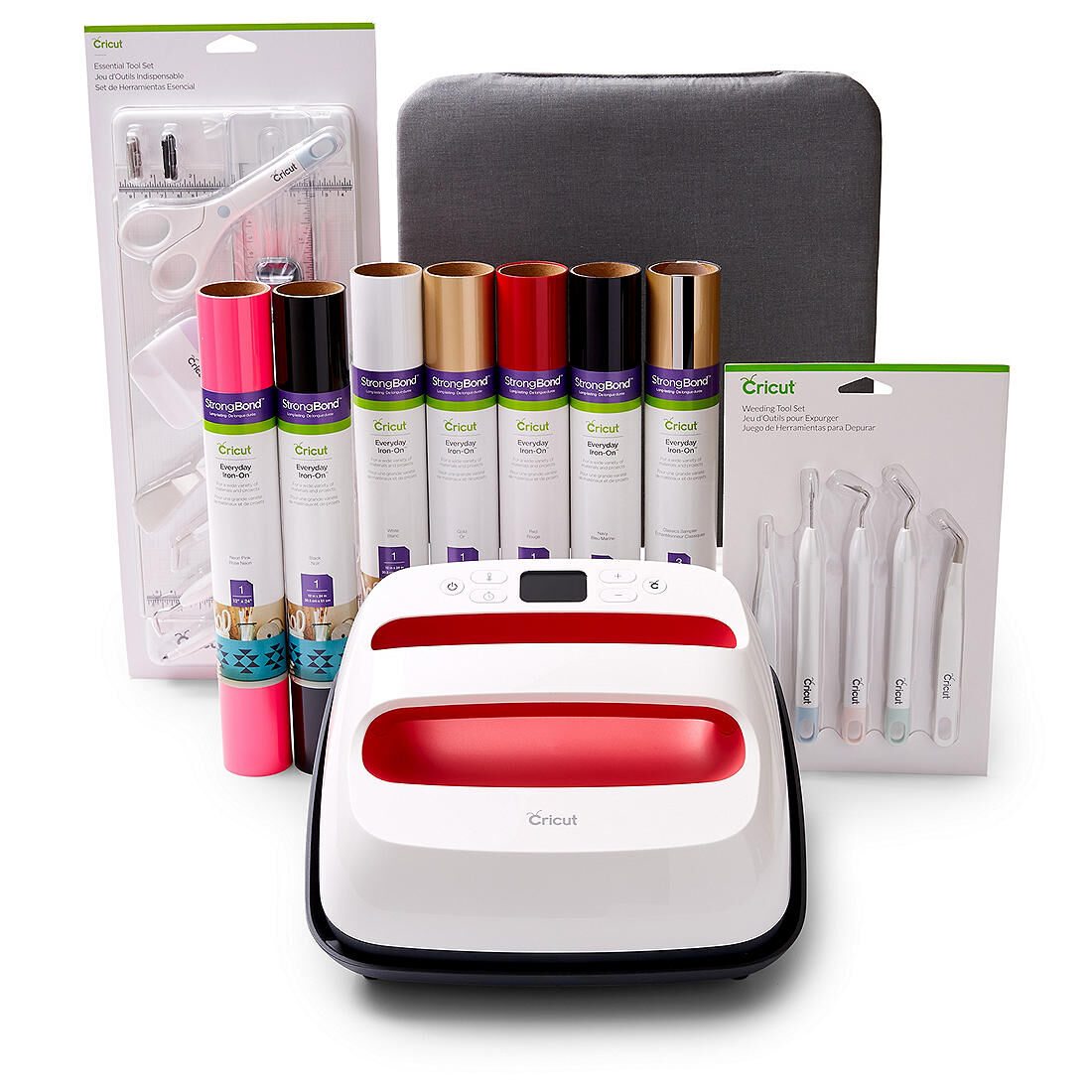 Cricut EasyPress™ 2, Raspberry - 9" x 9" + Everything Iron -On Bundle