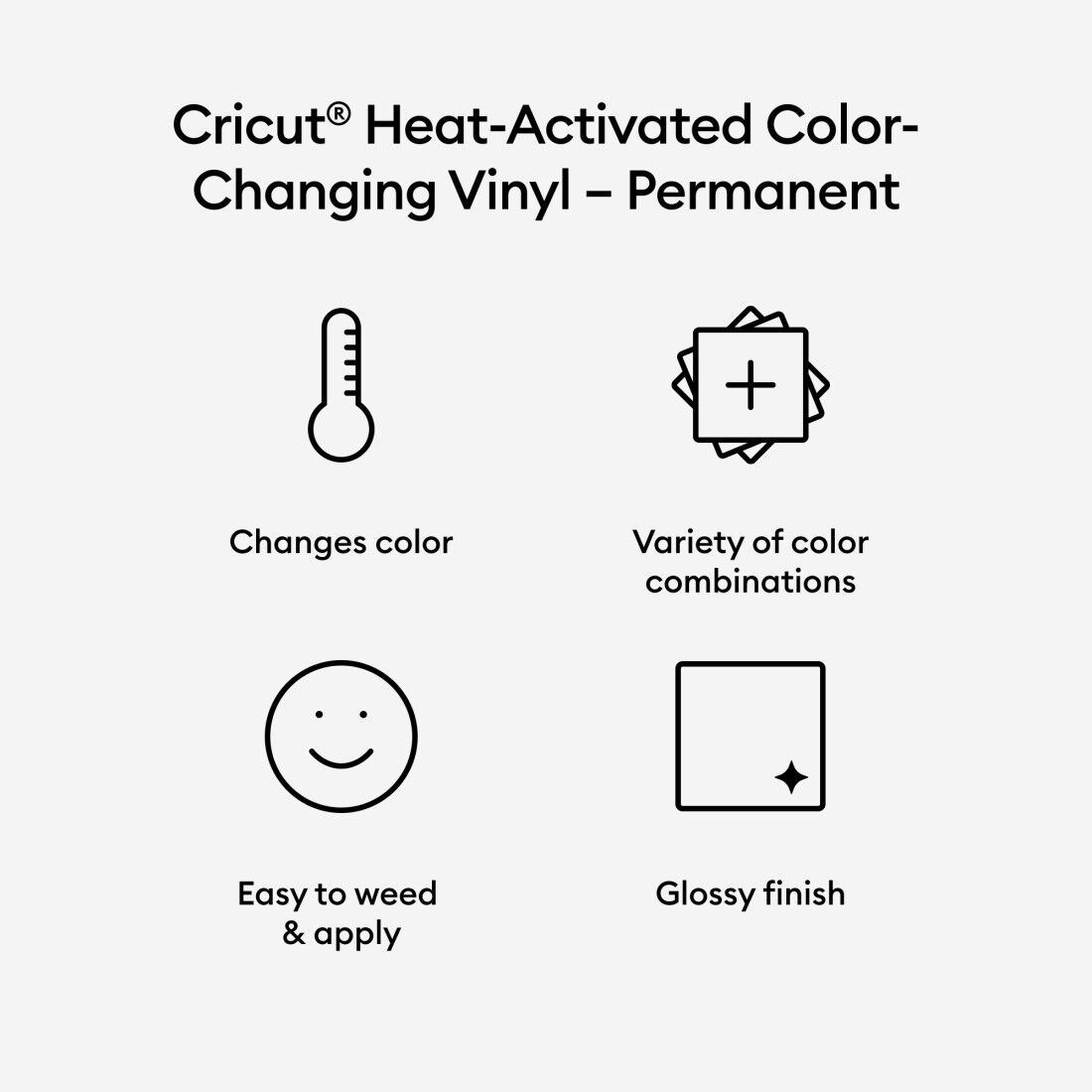 Heat-Activated, Color-Changing Vinyl – Permanent, Purple - Turquoise