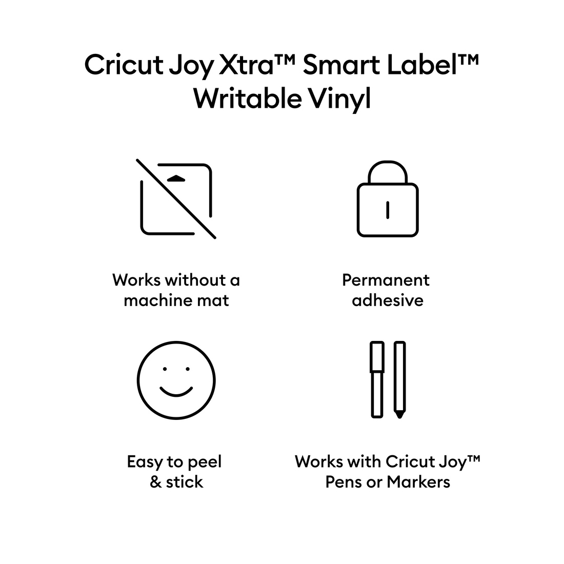 Cricut Joy Xtra™ Smart Vinyl™ Writable Vinyl – Permanent (3 ct)