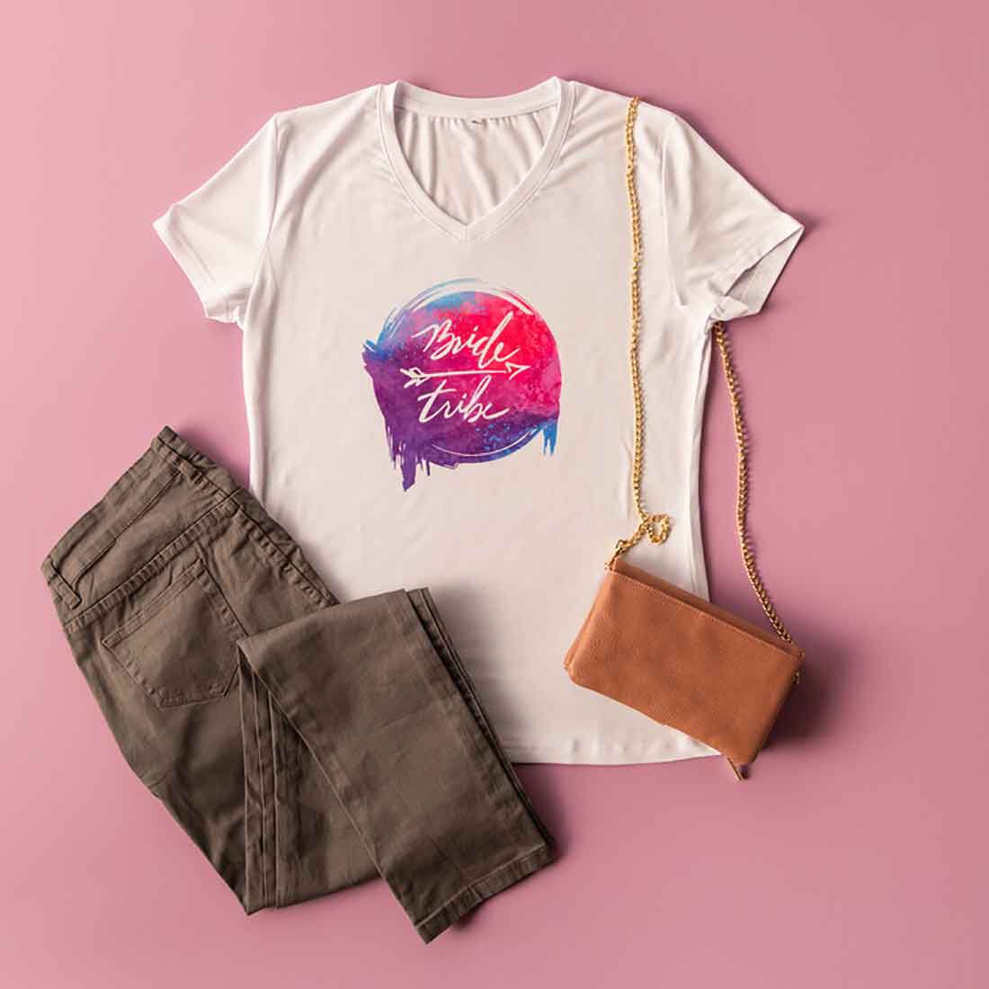 Women's T -Shirt Blank, V -Neck