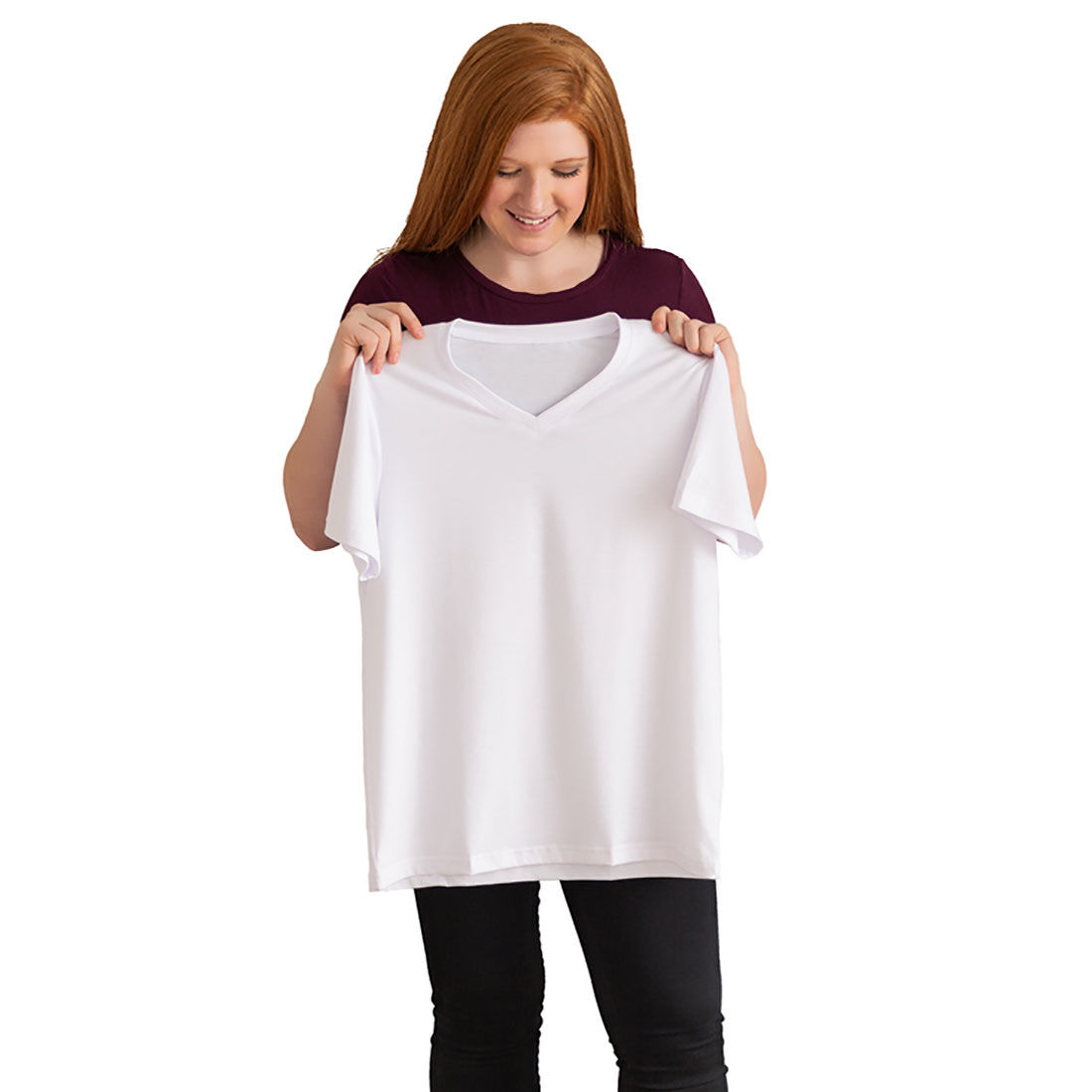 Women's T -Shirt Blank, V -Neck