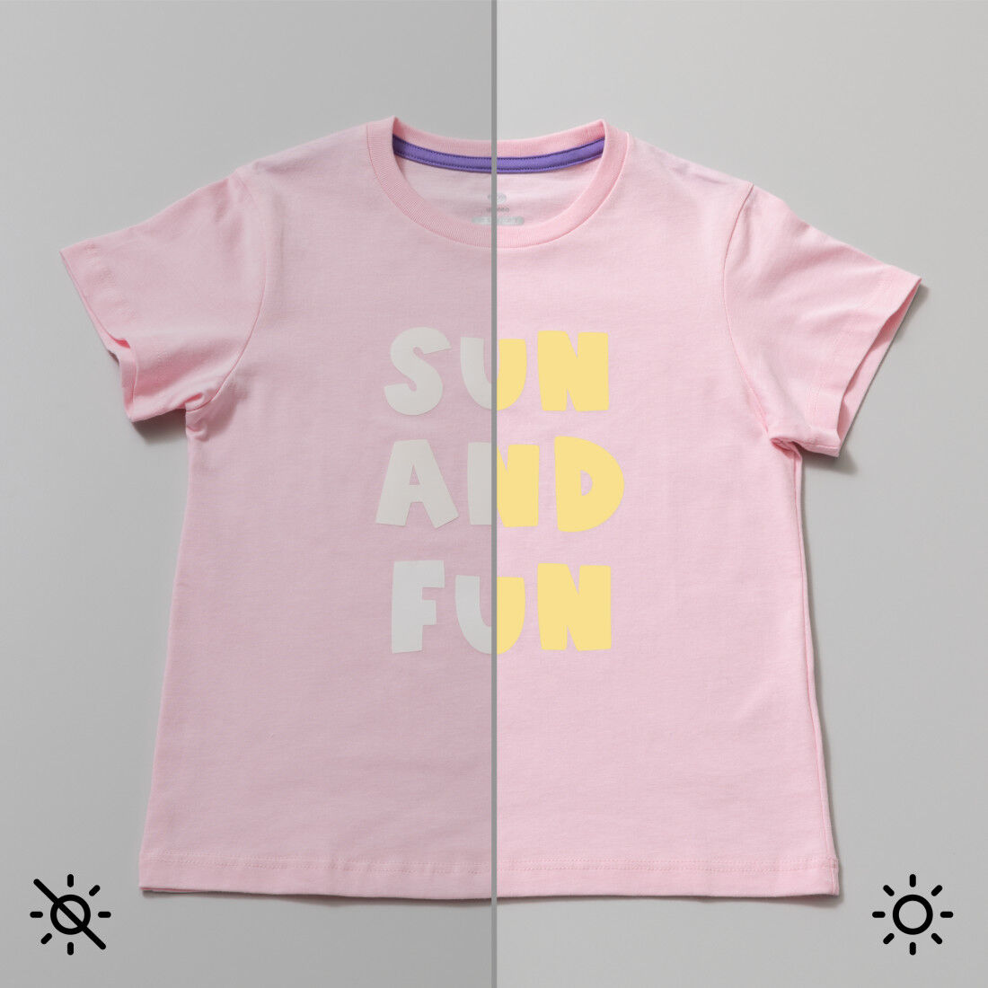 UV-Activated, Color-Changing Iron-On,  White - Yellow