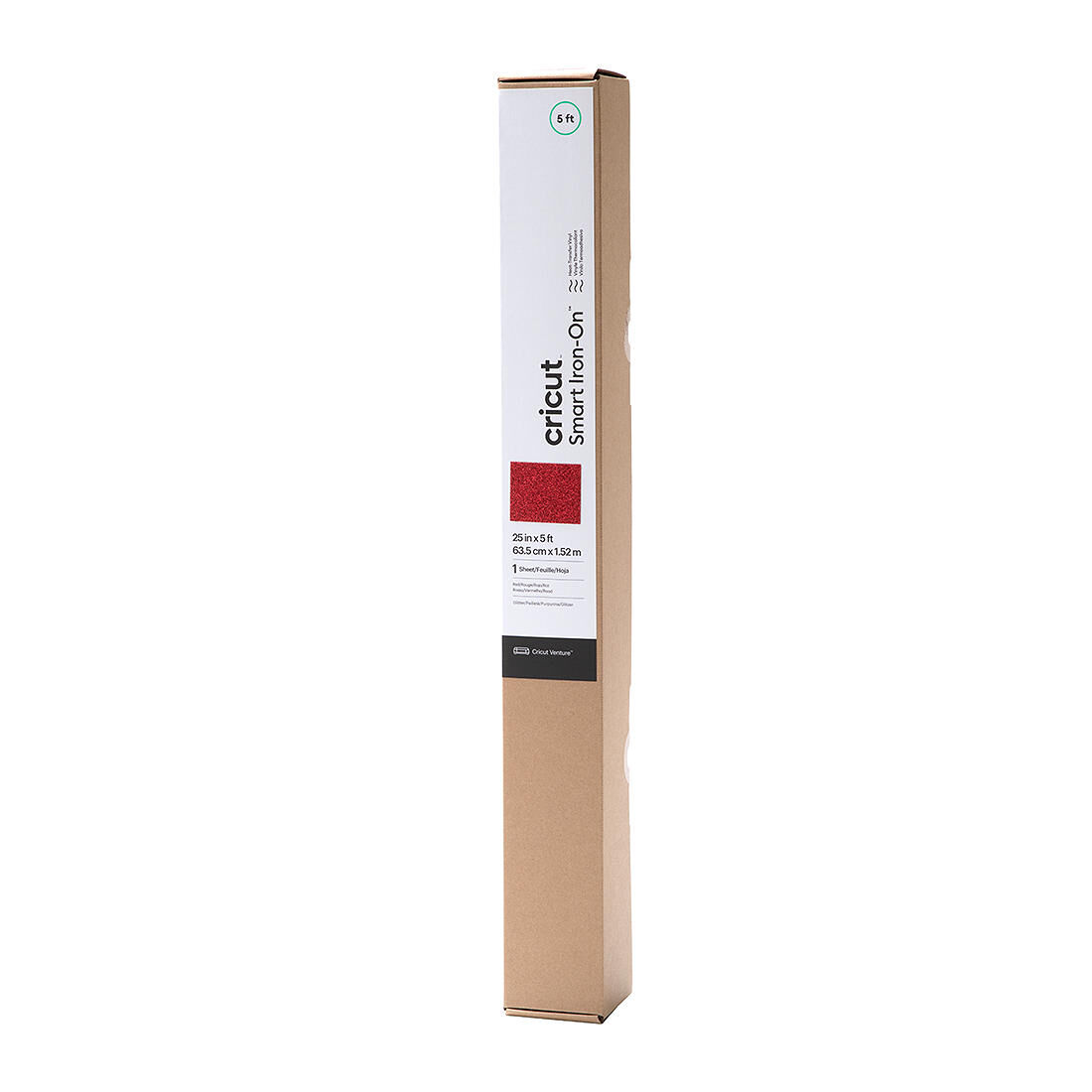 Smart Iron-On, Glitter, Red 5 ft