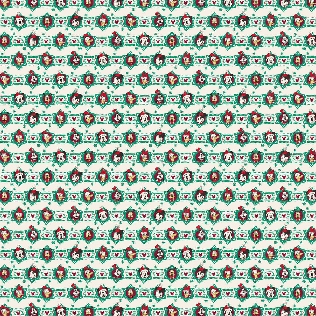 Premium Vinyl™ Patterned Sampler, Mickey and Friends Cozy Christmas - Removable