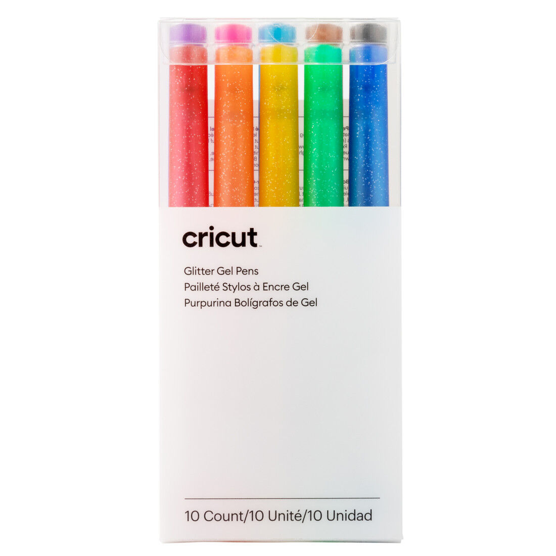 Glitter Gel Pens 0.8 mm, Rainbow (10 ct)