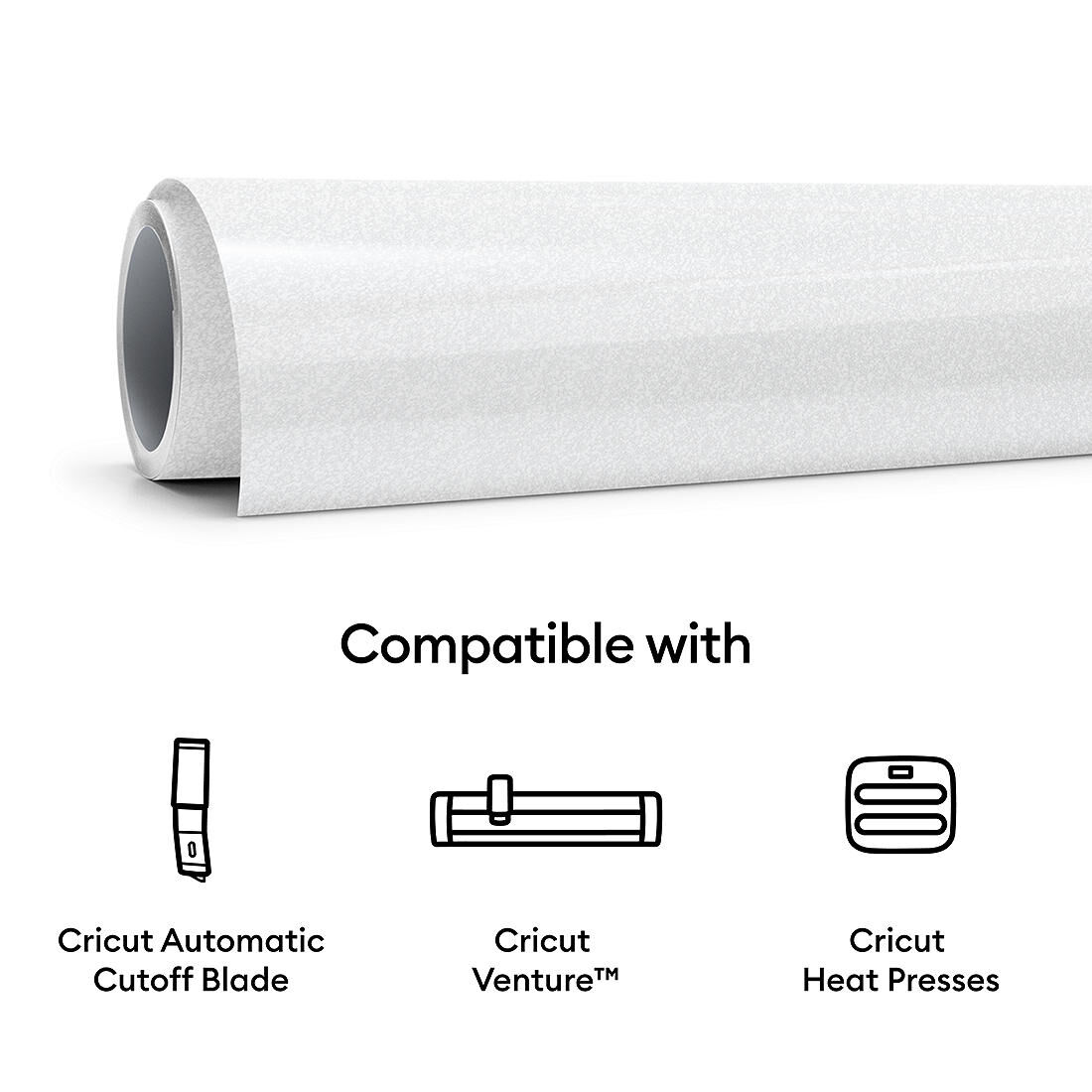 Smart Iron-On, Glitter, White 12 ft