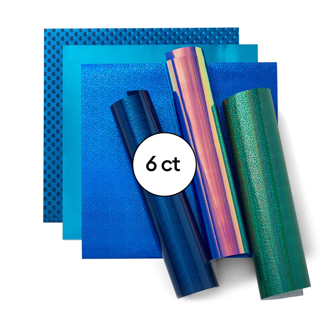 Holographic Vinyl, Blue Sampler - Permanent (6 ct)