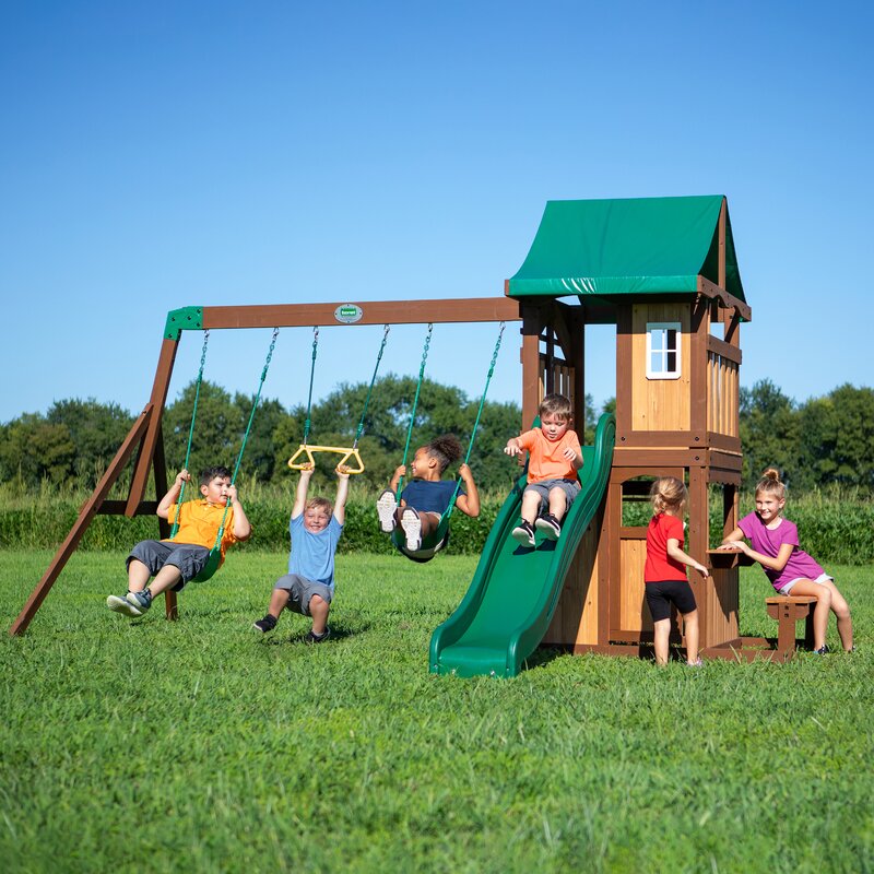 belmont all cedar swing set