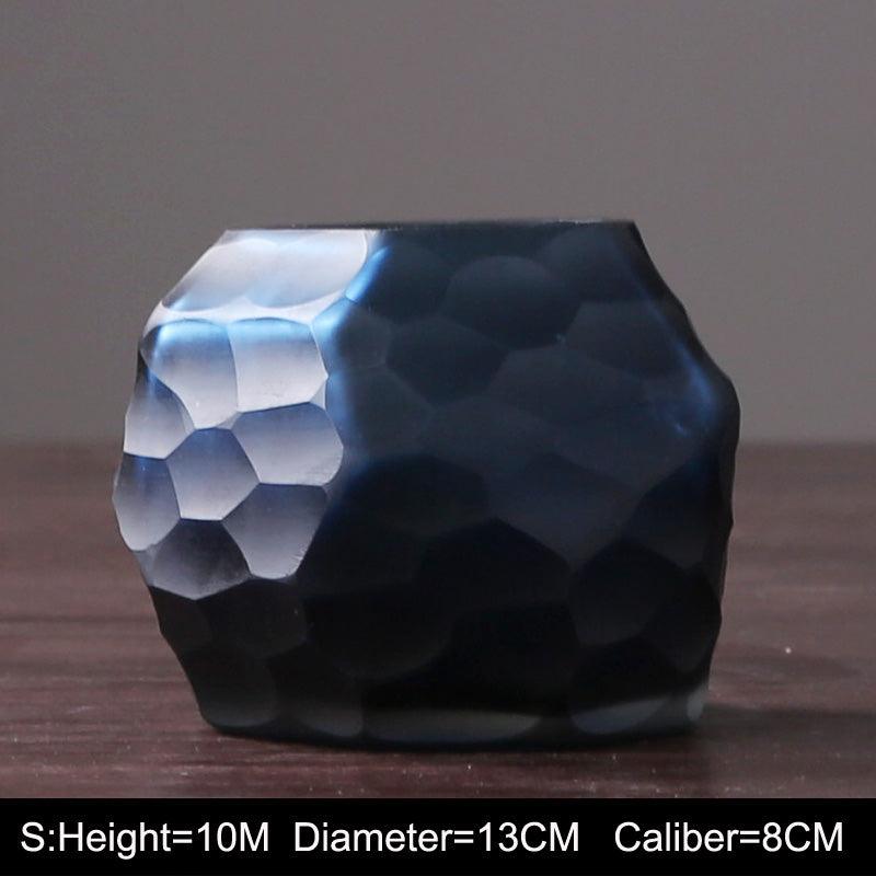 Retro Vase Geometric Rhombus Creative Glass Polygonal Bedroom Dried Flower Vase