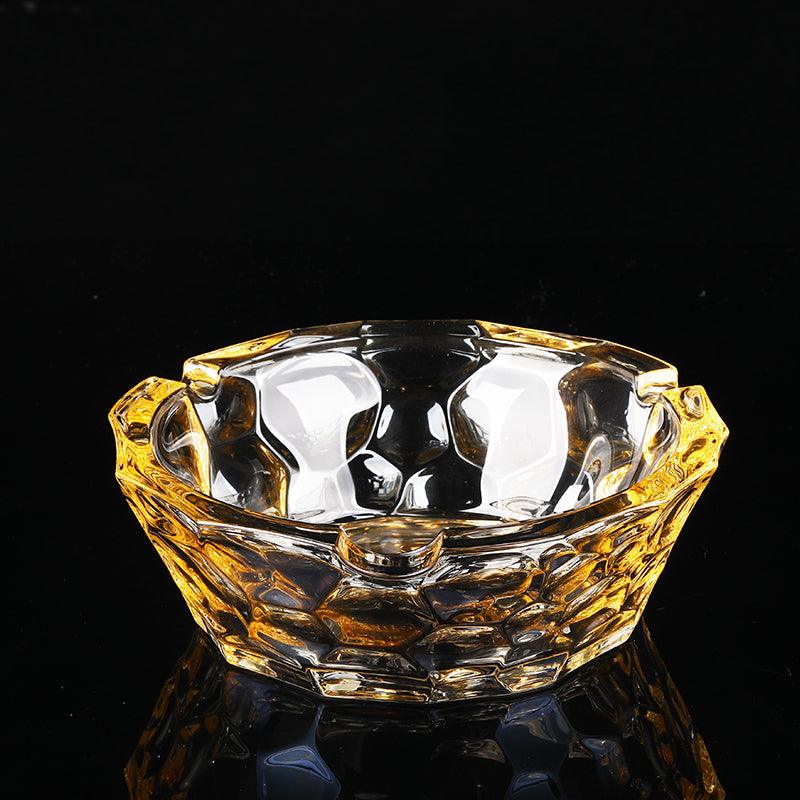 Creative Gold Oversized Crystal Glass Ashtray