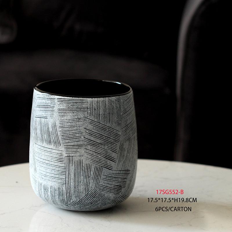 Retro Glass Vase Creative Simple And Versatile Soft Furnishing Home Designer New