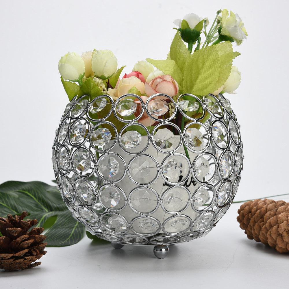 Valentines Day Crystal Tea Light Candle Holders/Candle Shade for Wedding Silvery