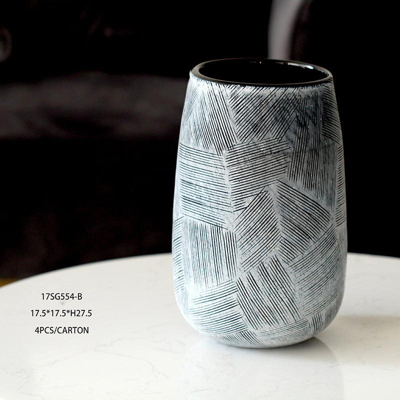 Retro Glass Vase Creative Simple And Versatile Soft Furnishing Home Designer New