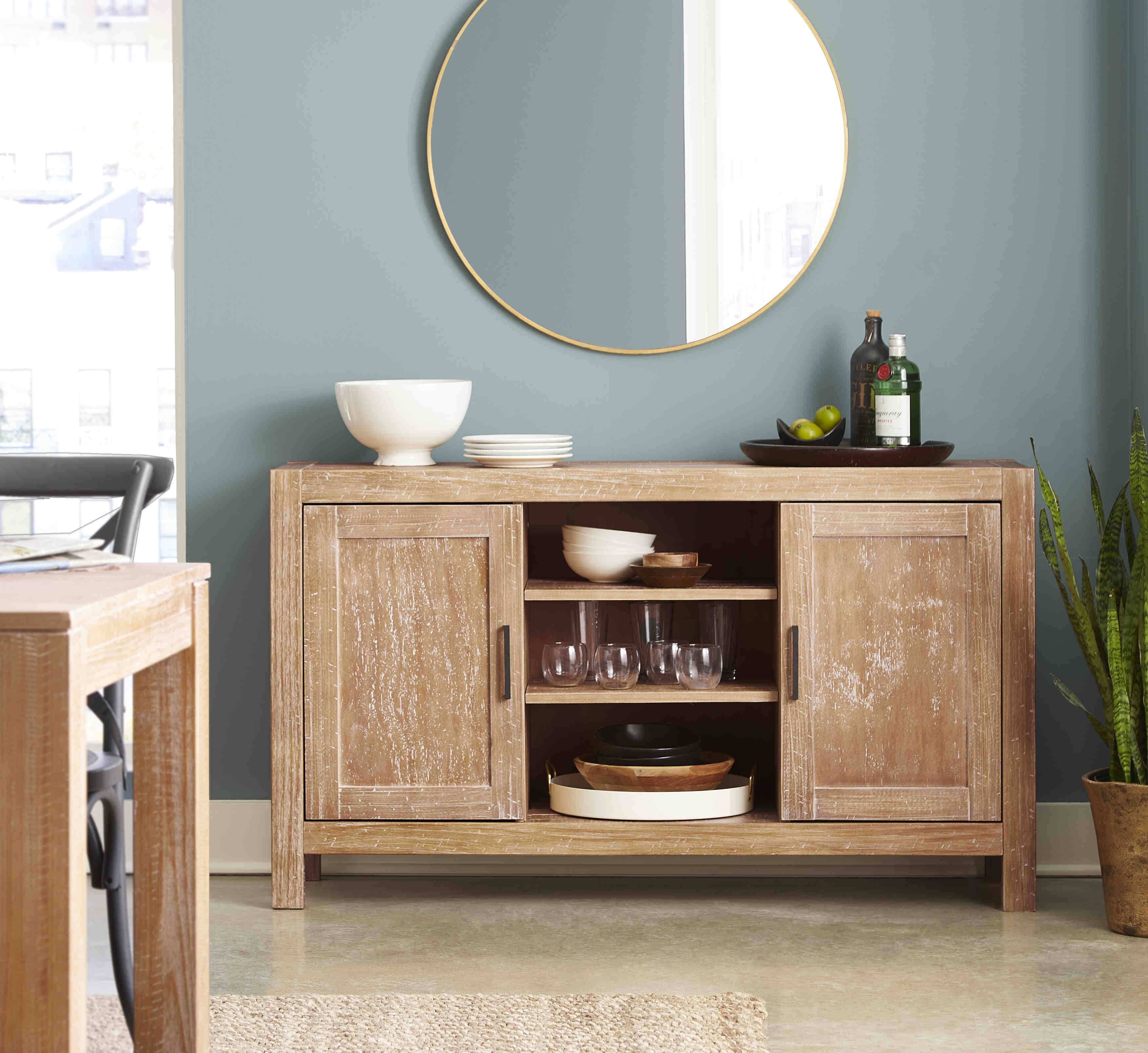 Grain Wood Furniture Montauk 56x22 TV Console Driftwood WXF1s