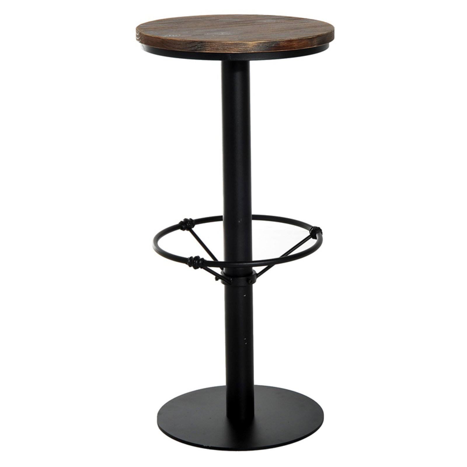 42x22 Rustic Industrial Metal Pine Wood Top Bar Height Adjustable Standing Pub Table