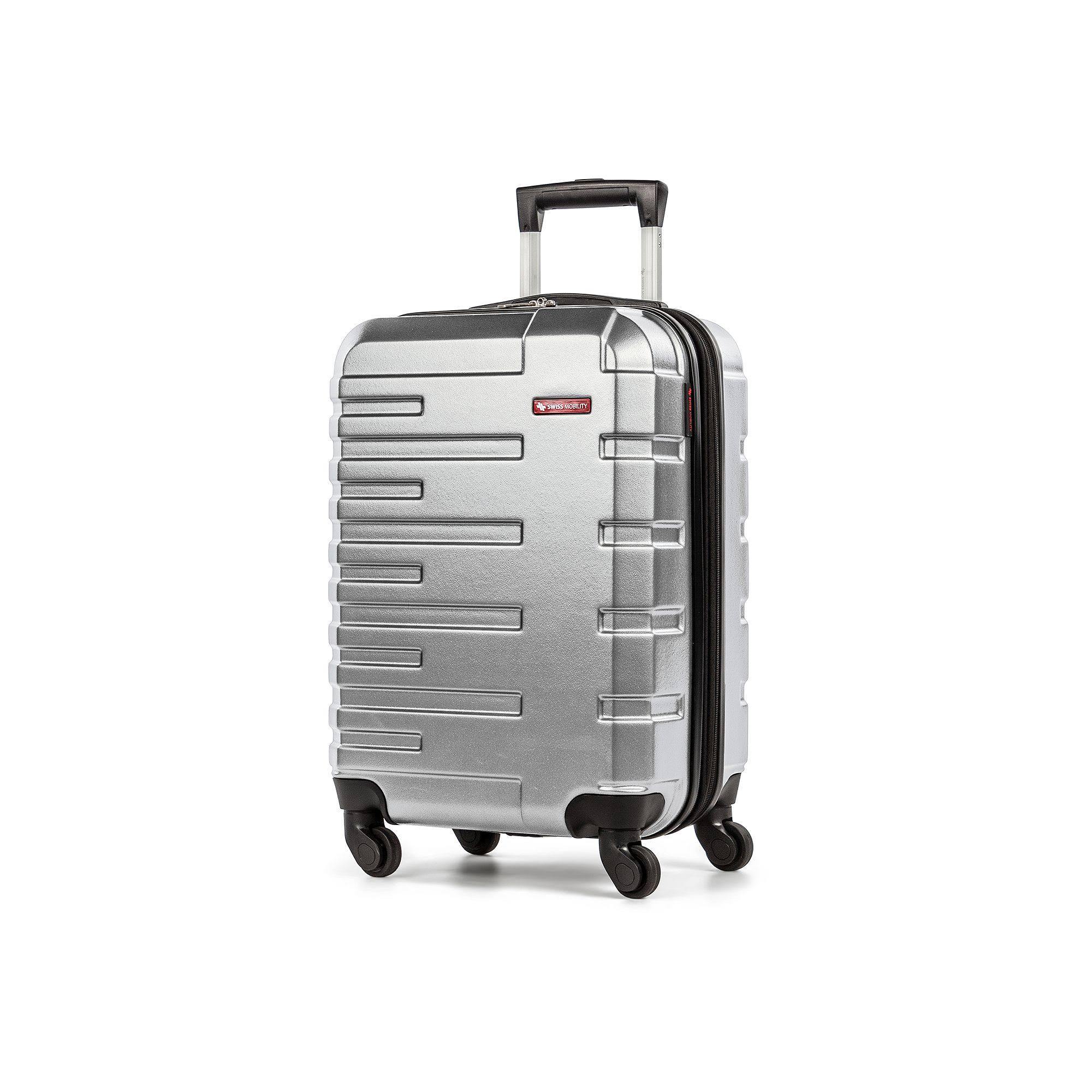 Swiss Mobility Quad Hardside Spinner Luggage, Grey, 24 inch WXF1s
