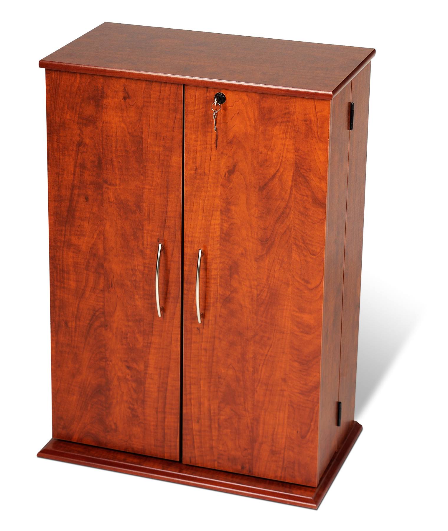 Prepac Locking Media Storage Cherry/Black WXF1s