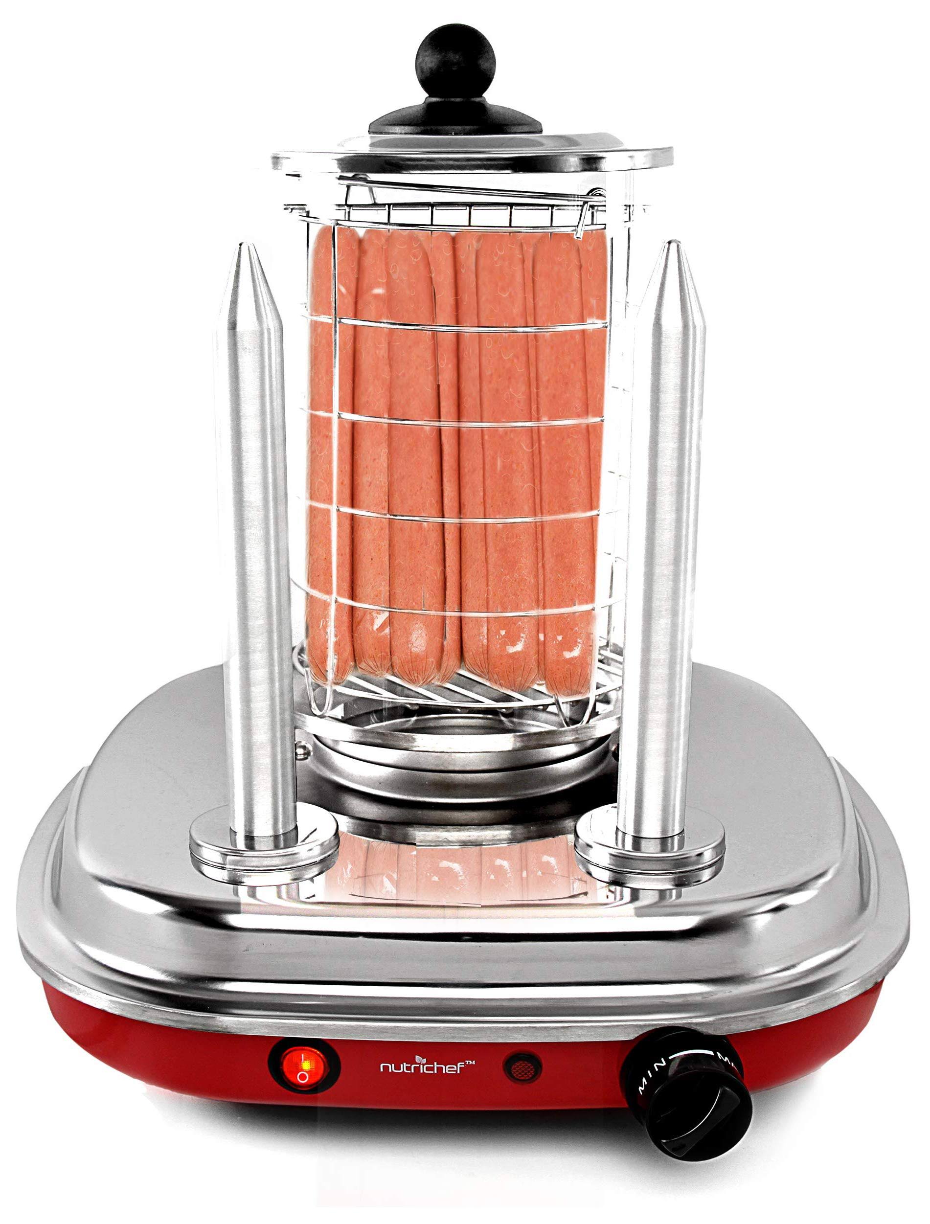Nutrichef Electric Hot Dog Machine Hot Dog Steamer and Bun Warmer WXF1s