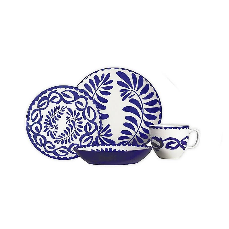 Baum Vera 16Piece Dinnerware Set in Blue WXF1s