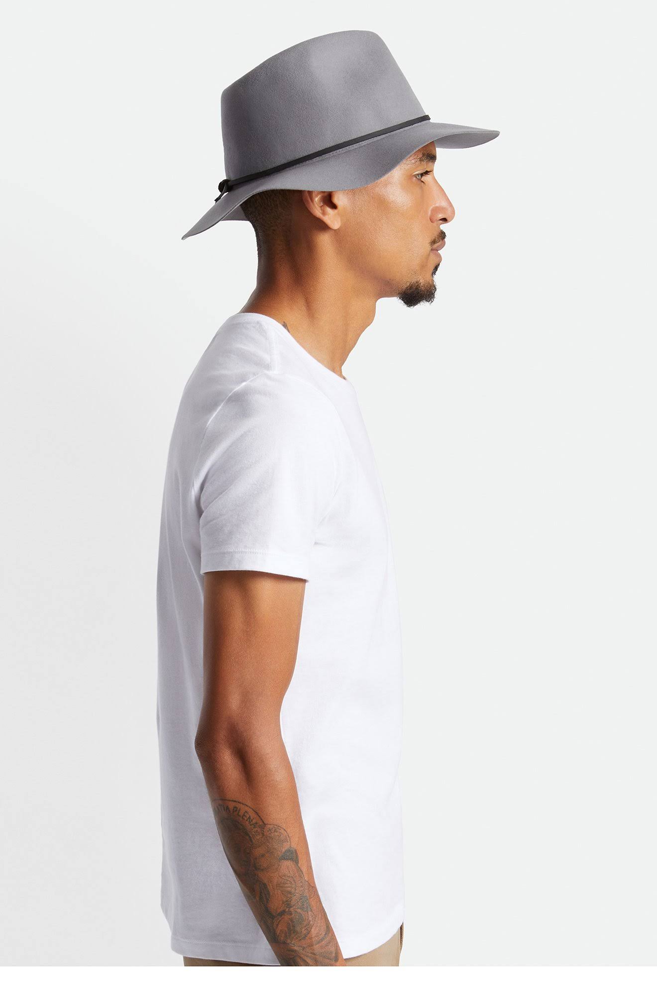 Brixton Wesley Packable Fedora Grey 