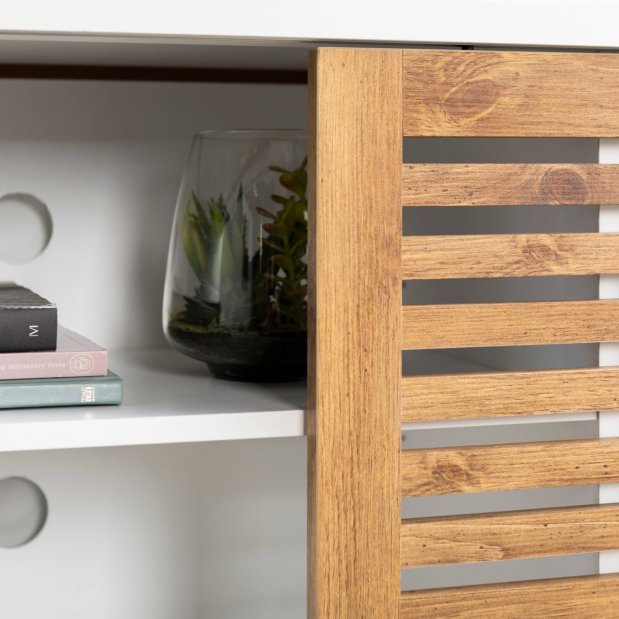 Details about   Carson Carrington Saltor Sliding Door TV Console 