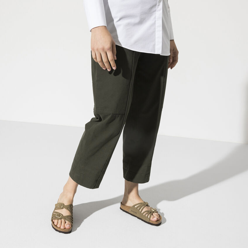 Granada Nubuck Leather Faded Khaki