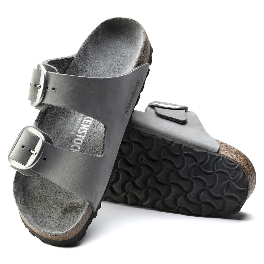 Arizona Big Buckle Nubuck Leather Dove Gray