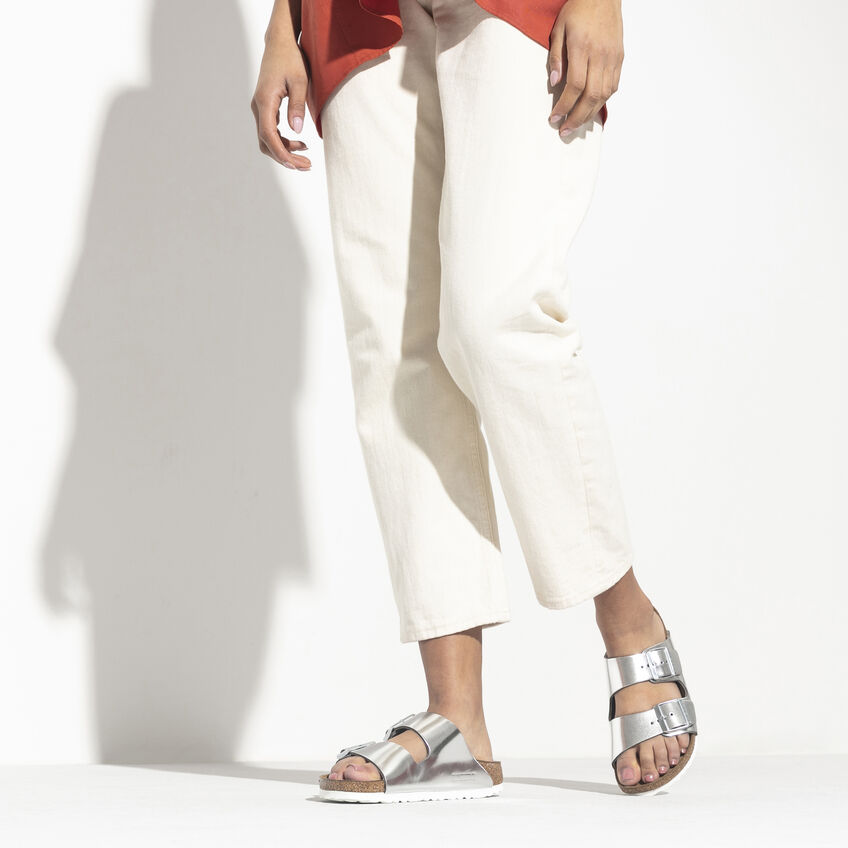 Arizona Natural Leather Metallic Silver