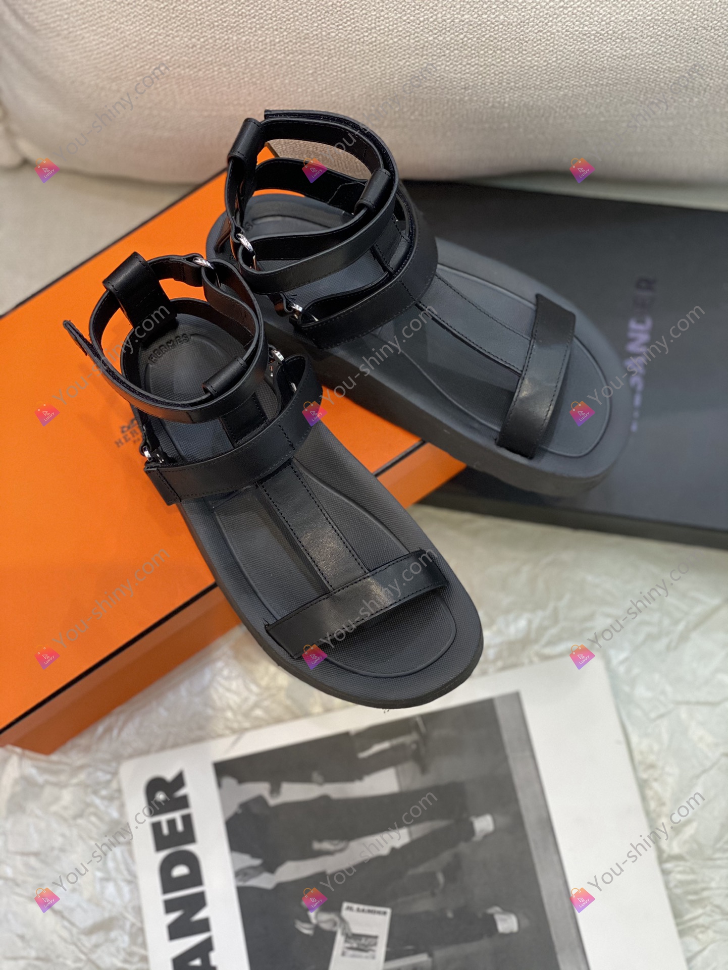 Hermes slippers You Shiny