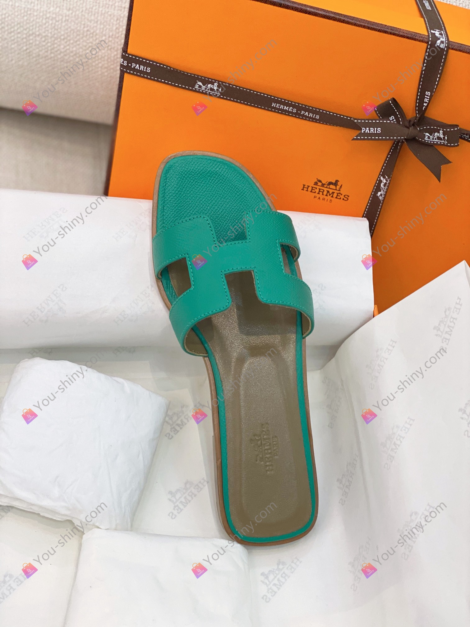 Hermes slippers You Shiny