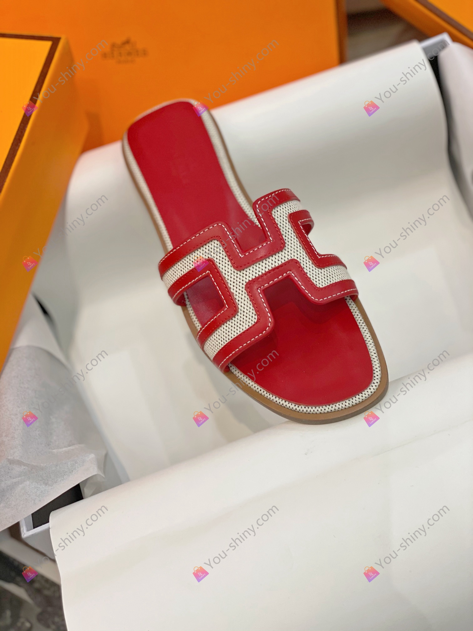 Hermes slippers You Shiny