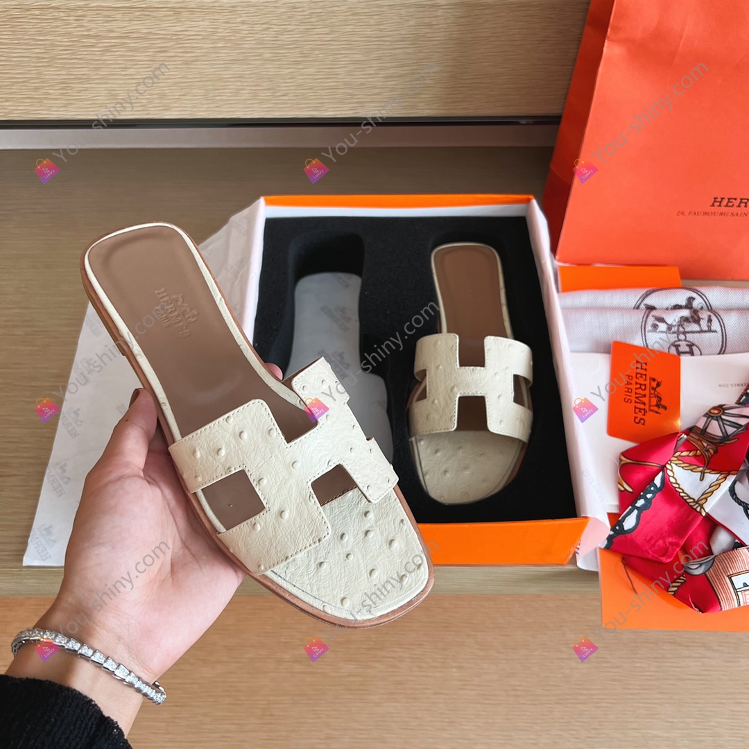 Hermes slippers You Shiny