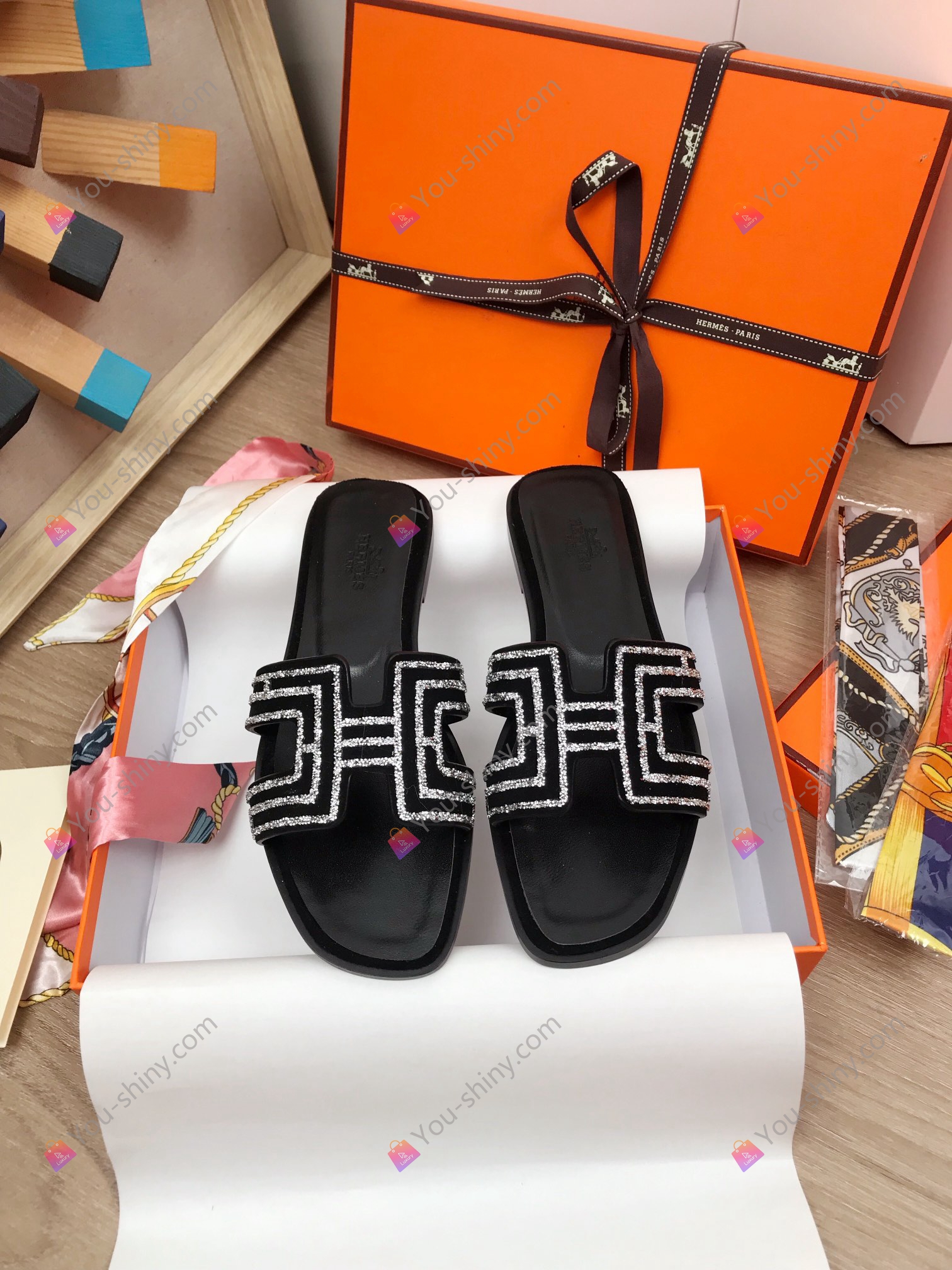 hermes jelly slippers
