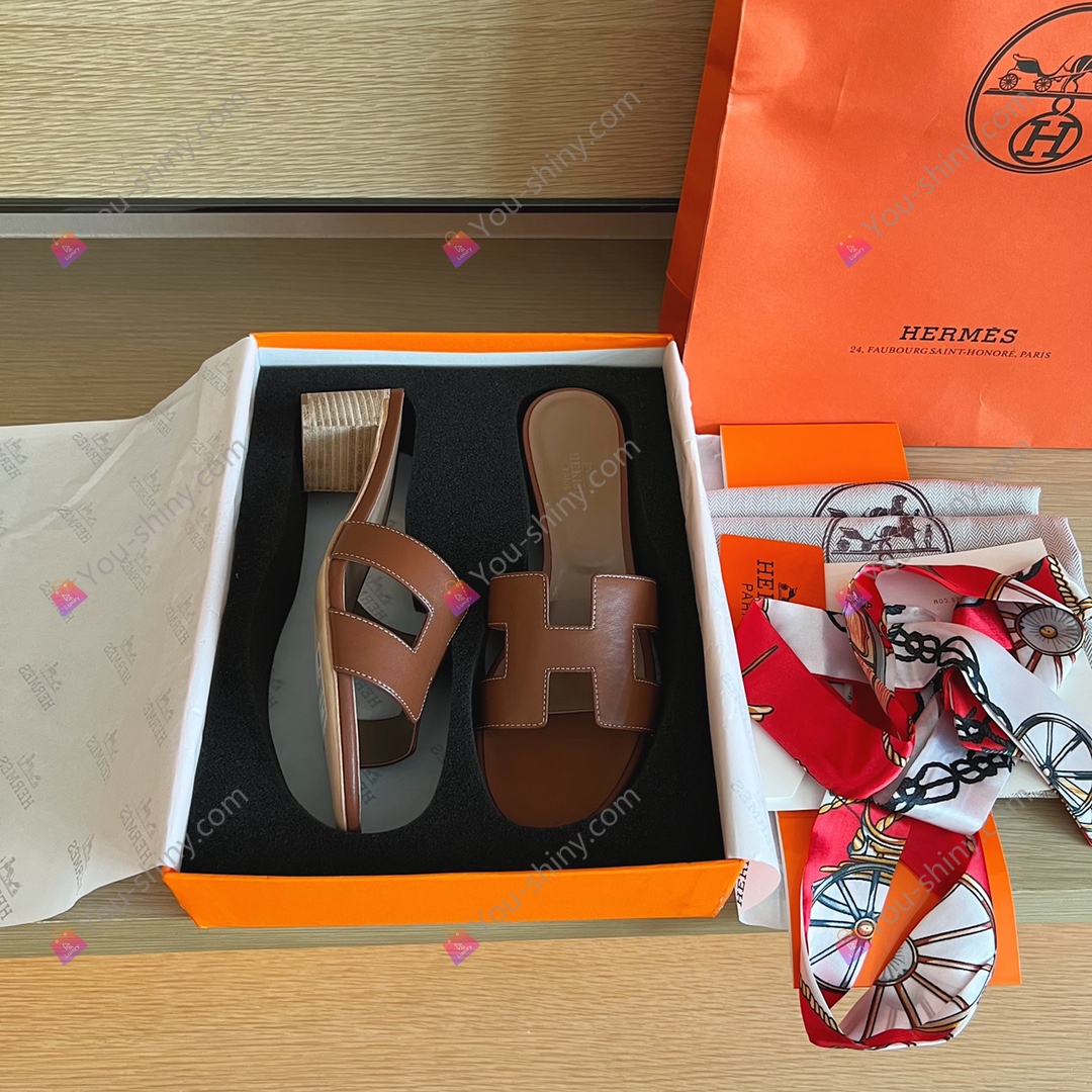 Hermes slippers You Shiny